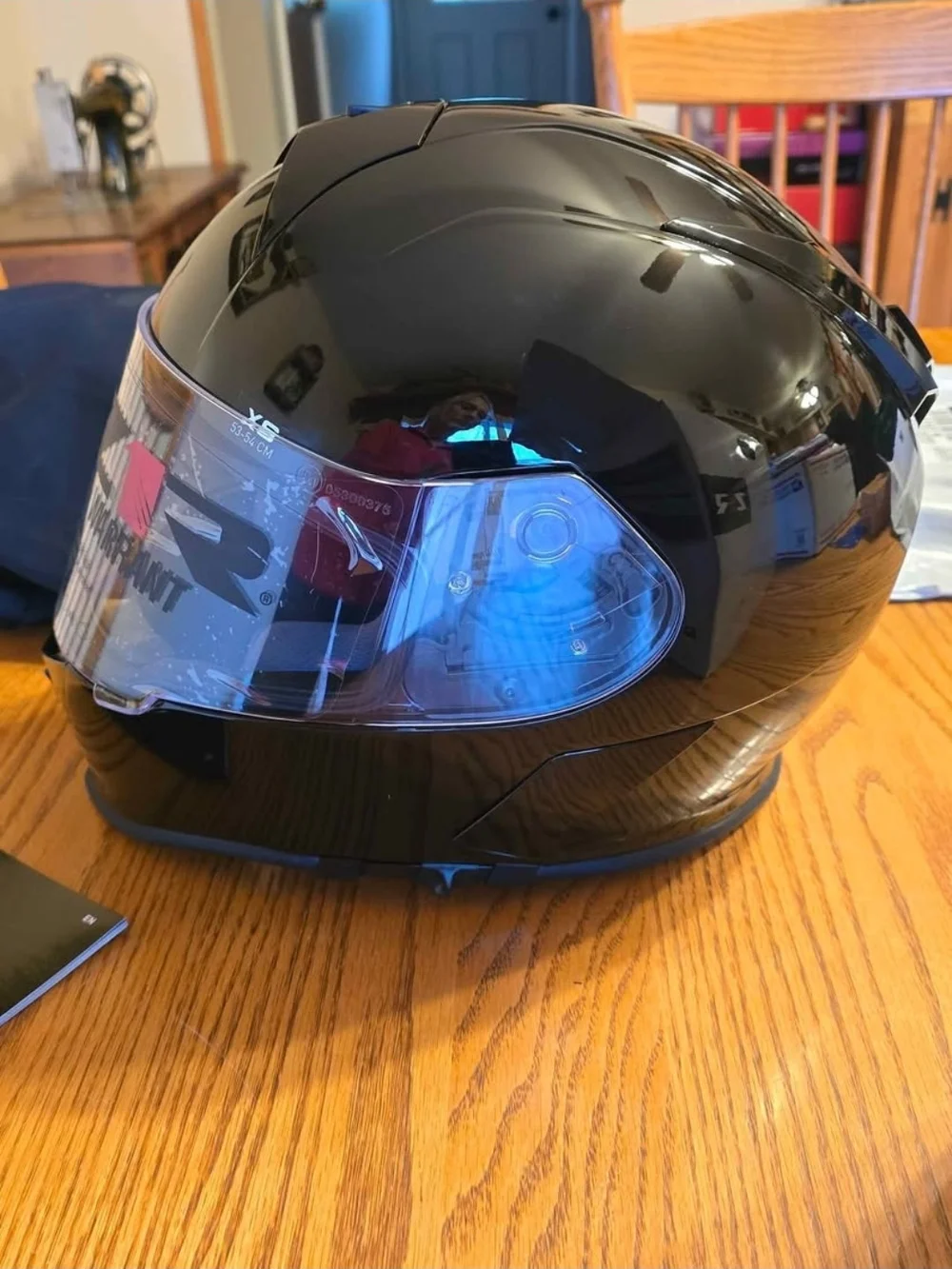 Black Full-Face Motorcycle Helmet with Clear Visor